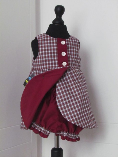 Tulip dress - tartan with matching panties