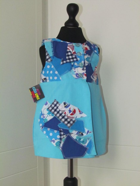 Pinafore styled with front opening