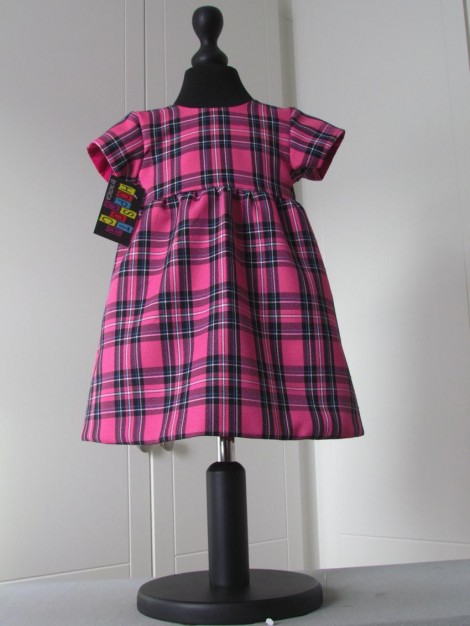 Tartan cup sleeved dress