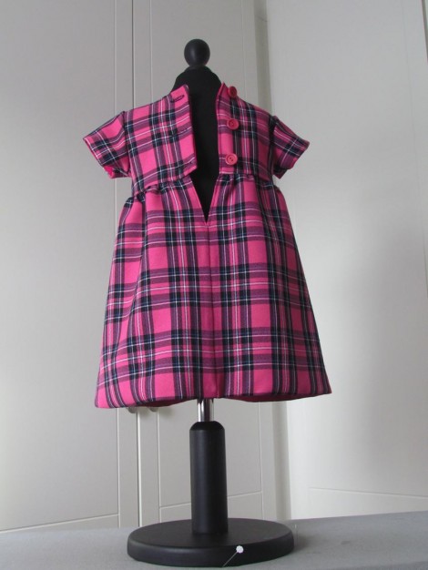 Tartan cup sleeved dress