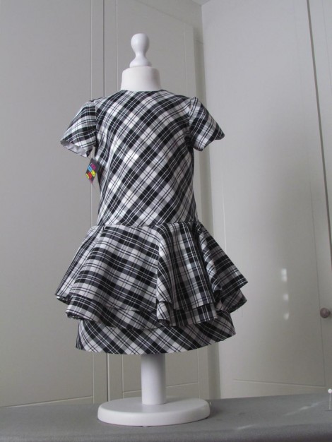 Tartan double peplum dress