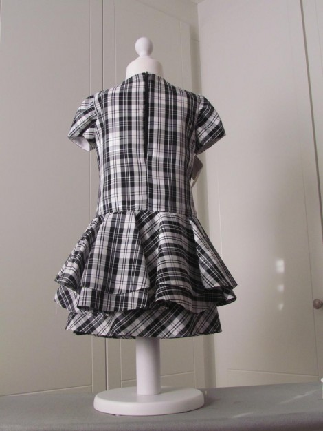 Tartan double peplum dress